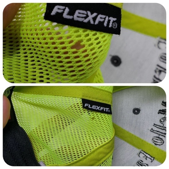Richardson Mello Farms Flexfit Neon Color Block Cap Adjustable Hat Size XS-Small - Picture 11 of 11